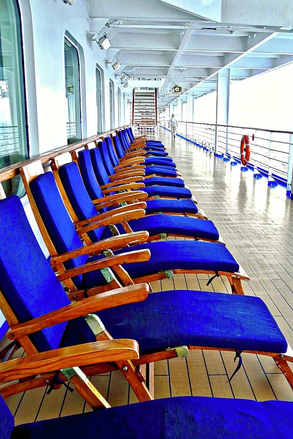 Beautiful Blue Deck Chairs Photograph by Kirsten Giving