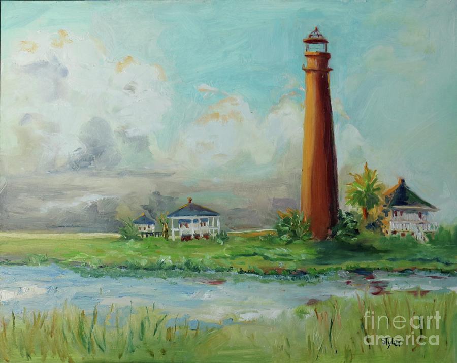 Lighthouse Painting - Beautiful Bolivar by Susan Tyler