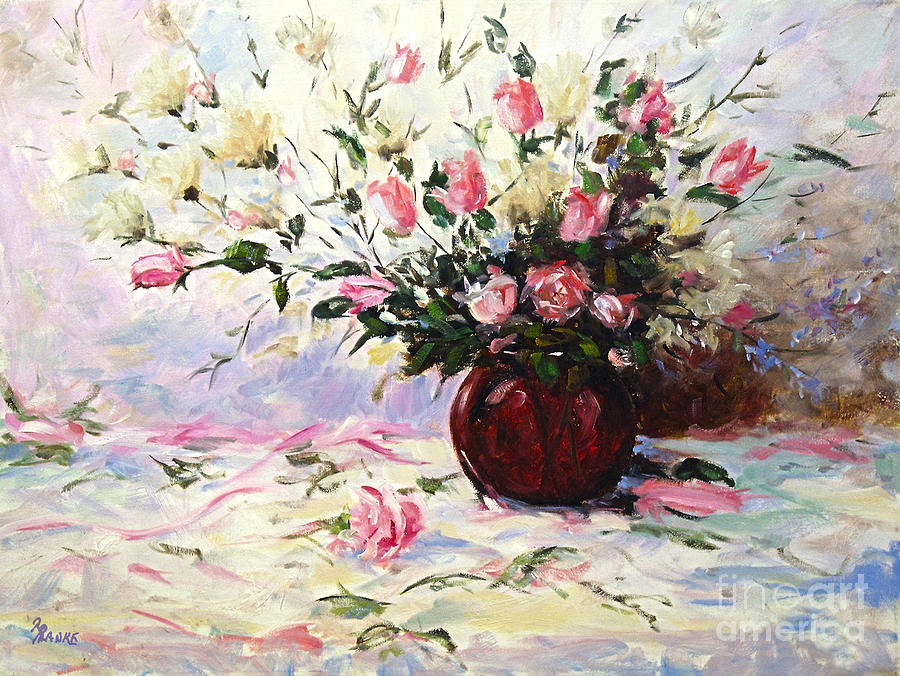 Beautiful Bouquet of roses Painting by Richard T Pranke