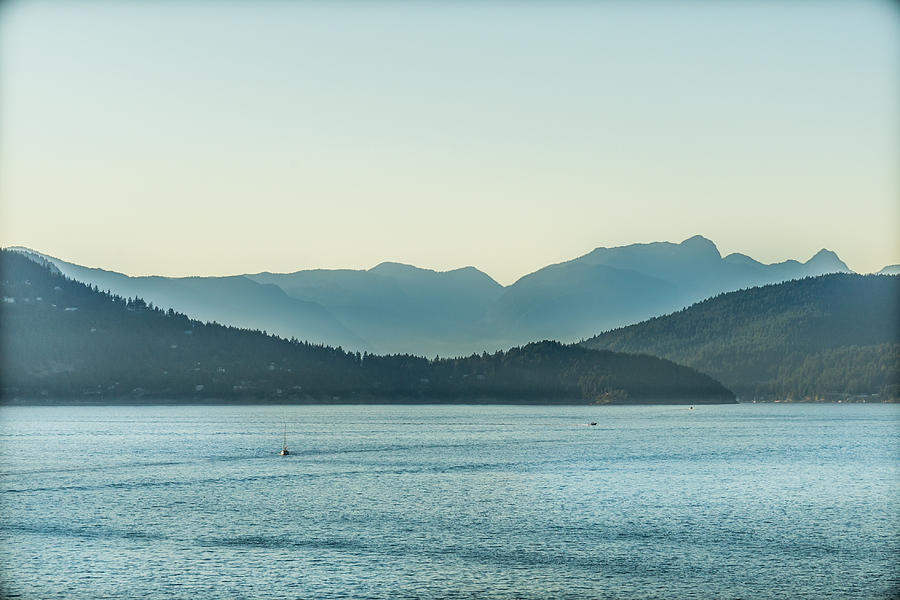 Mountain Photograph - From Lighthouse Park in West Vancouver by Lukasz Lawreszuk