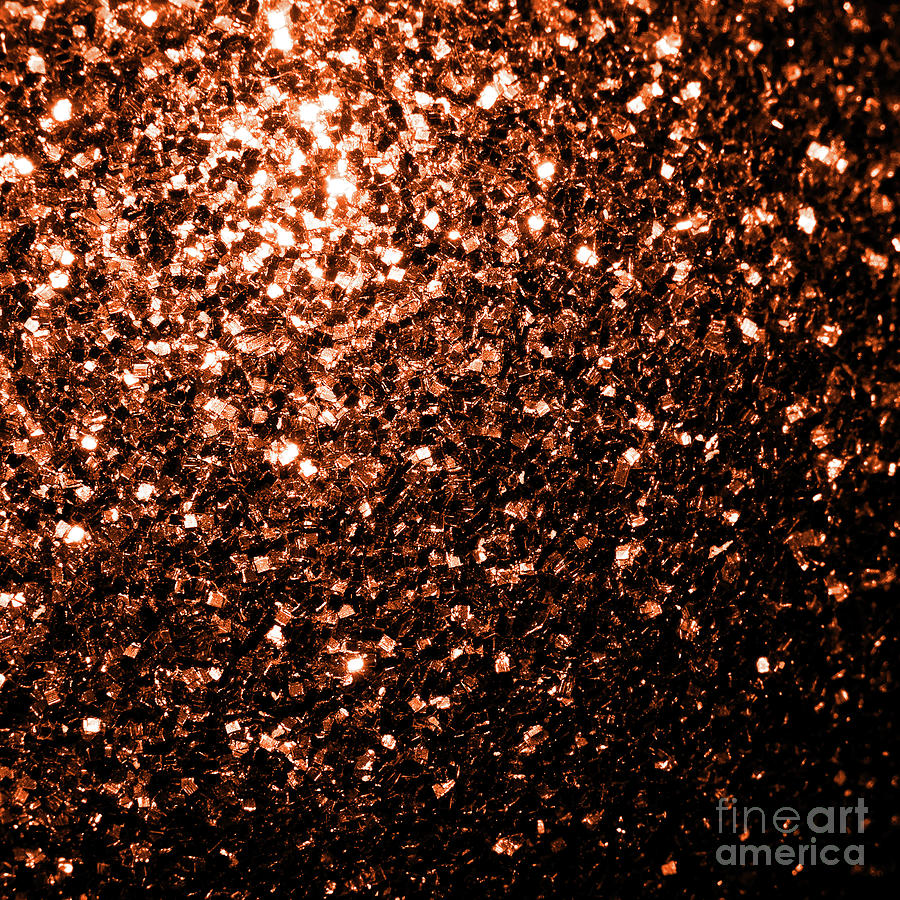 Beautiful Bronze Orange Brown Glitters Sparkles Photograph By Pldesign