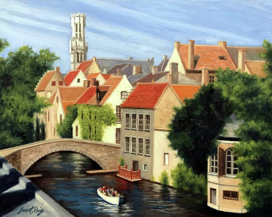 Beautiful Bruges Painting by Janet King