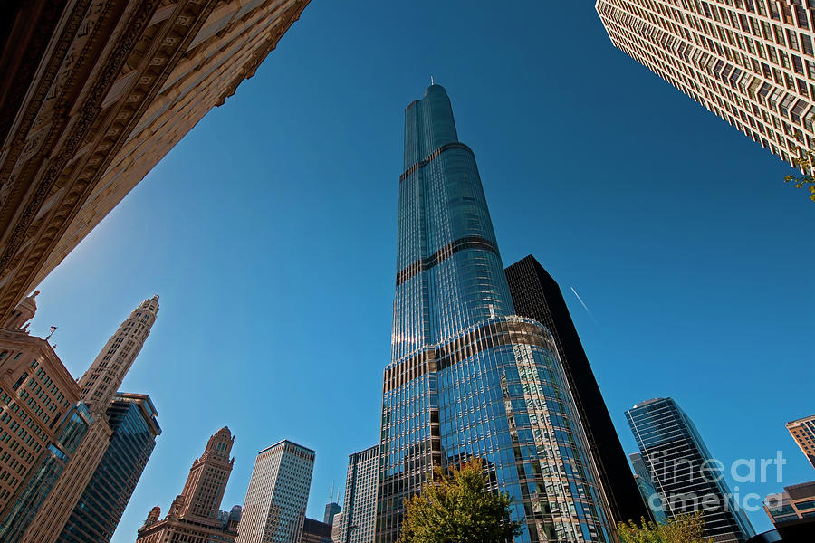 Beautiful buildings Chicago Trump Tower  Photograph by Tom Jelen