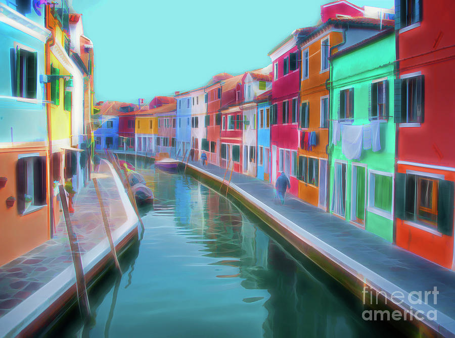 Beautiful Burano Venice Italy Digital Art by Jack Torcello