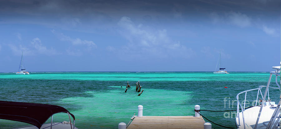 San Pedro Belize Photograph - Beautiful Caribbean Turquoise Sea by David Zanzinger