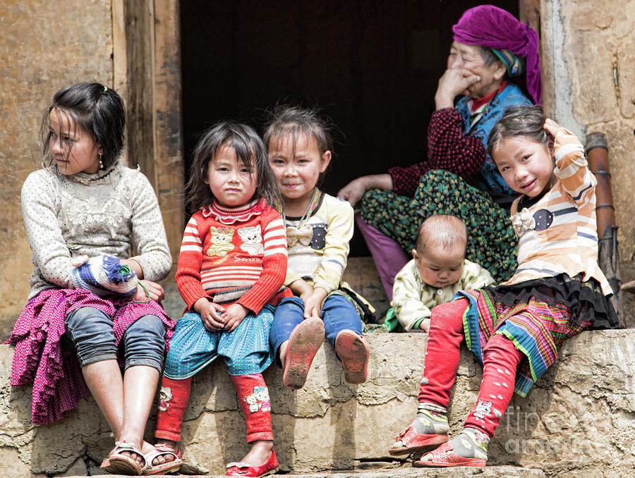 Beautiful Children Family Vietnamese  Photograph by Chuck Kuhn