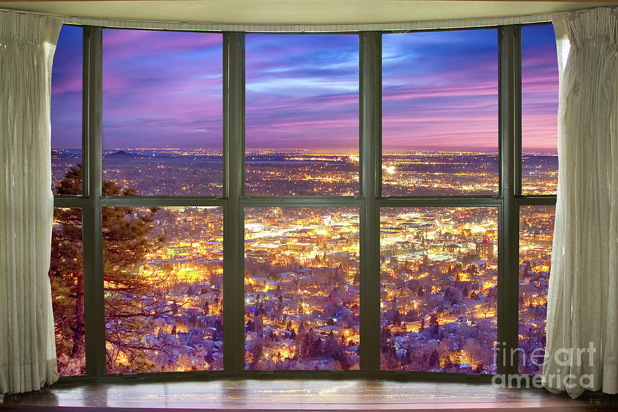 Beautiful City Lights Bay Window View Photograph by James BO Insogna