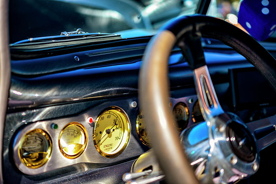 Beautiful classic car driver side closeup with handle 1. Photograph by ...