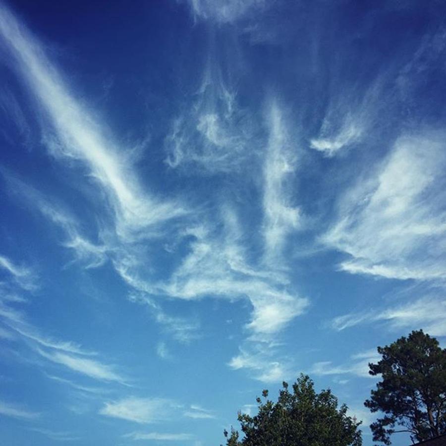 Lookup Photograph - Beautiful Clouds This Morning by Joan McCool