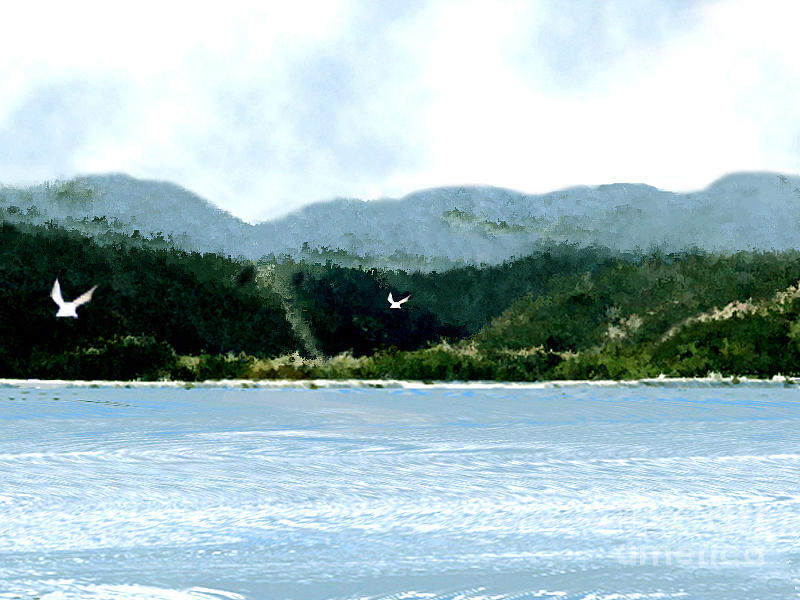 Landscape Digital Art - Beautiful cold day by Aline Pottier Gama Duarte Landscape Digital Art - Beautiful cold day by Aline Pottier Gama Duarte