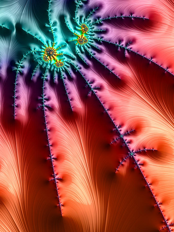 Beautiful colored abstract fractal art Digital Art by Matthias Hauser