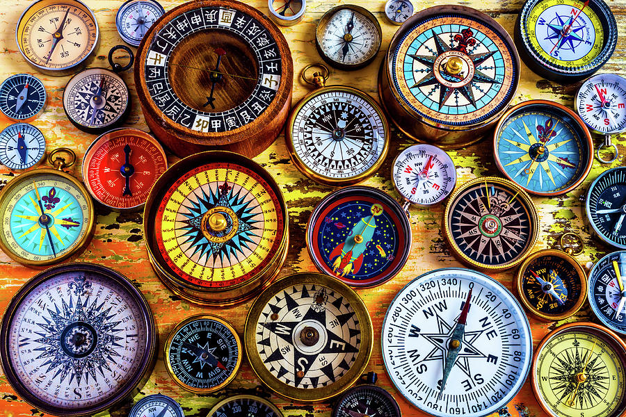 Beautiful Compass Collection Photograph by Garry Gay