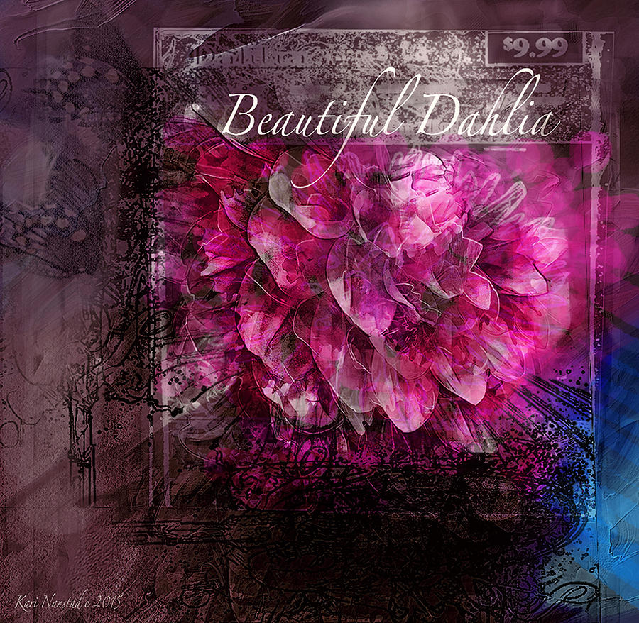 Beautiful Dahlia Digital Art by Kari Nanstad