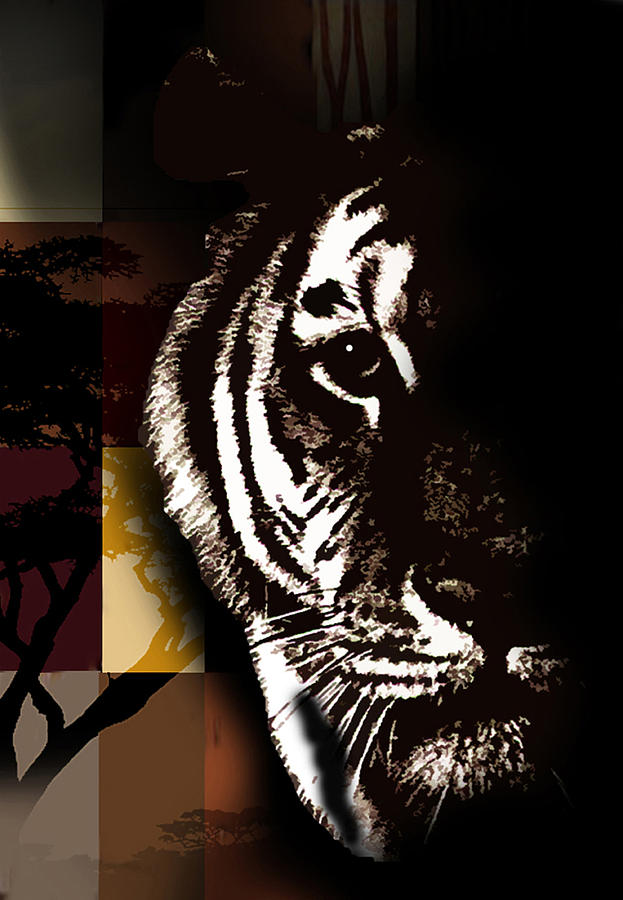 Tiger Painting - Beautiful Danger by Joel Beckenhauer Tiger Painting - Beautiful Danger by Joel Beckenhauer