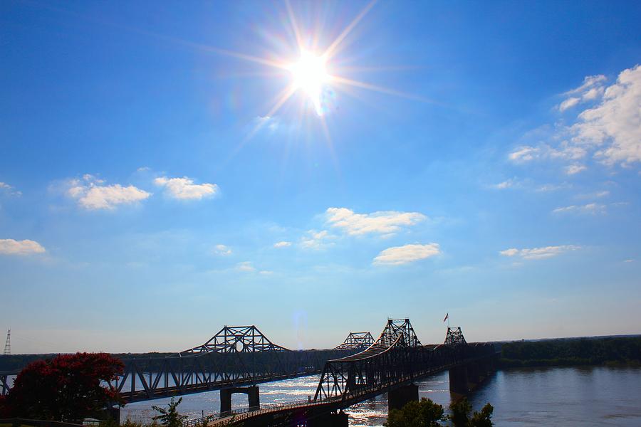 Bridge Photograph - Beautiful Day in Vicksburg by Karen Wagner
