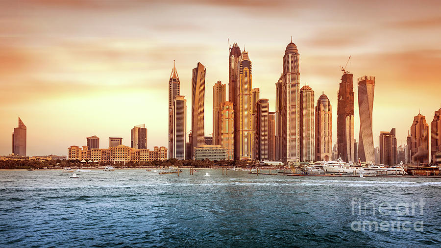 Beautiful Dubai cityscape Photograph by Anna Om