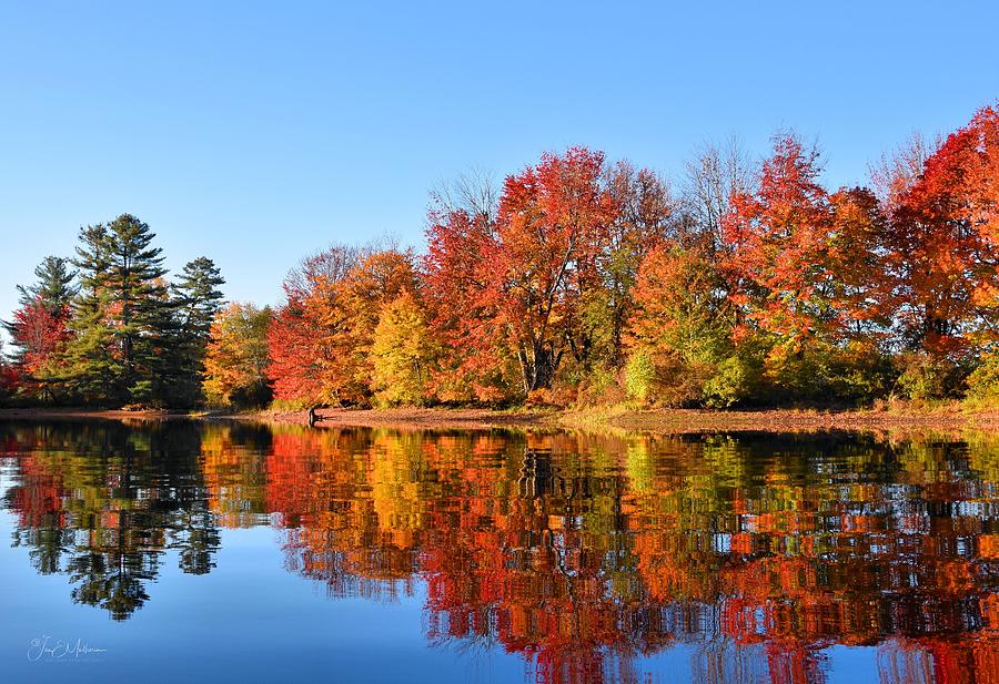 Beautiful Fall Morning on the Androscoggin River Photograph by Jan Mulherin