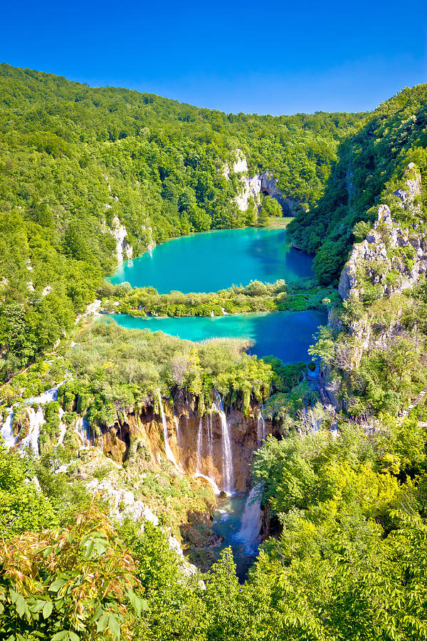 Beautiful falling lakes of Plitvice national park Photograph by Brch Photography