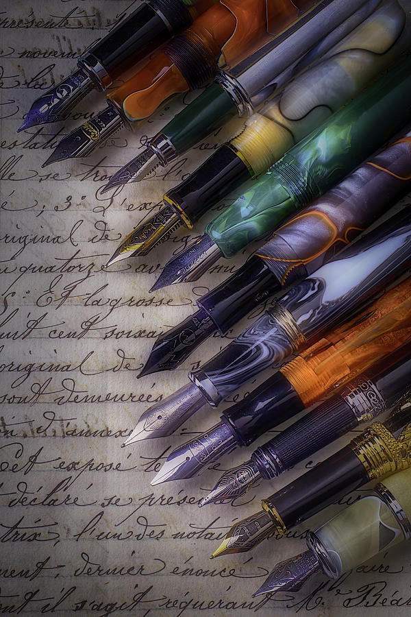Beautiful Fine Fountain Pens Photograph by Garry Gay