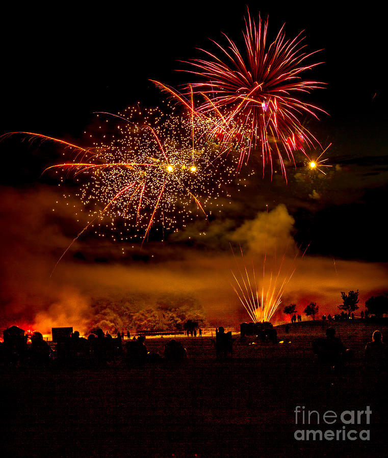 Beautiful Fireworks Photograph by Robert Bales