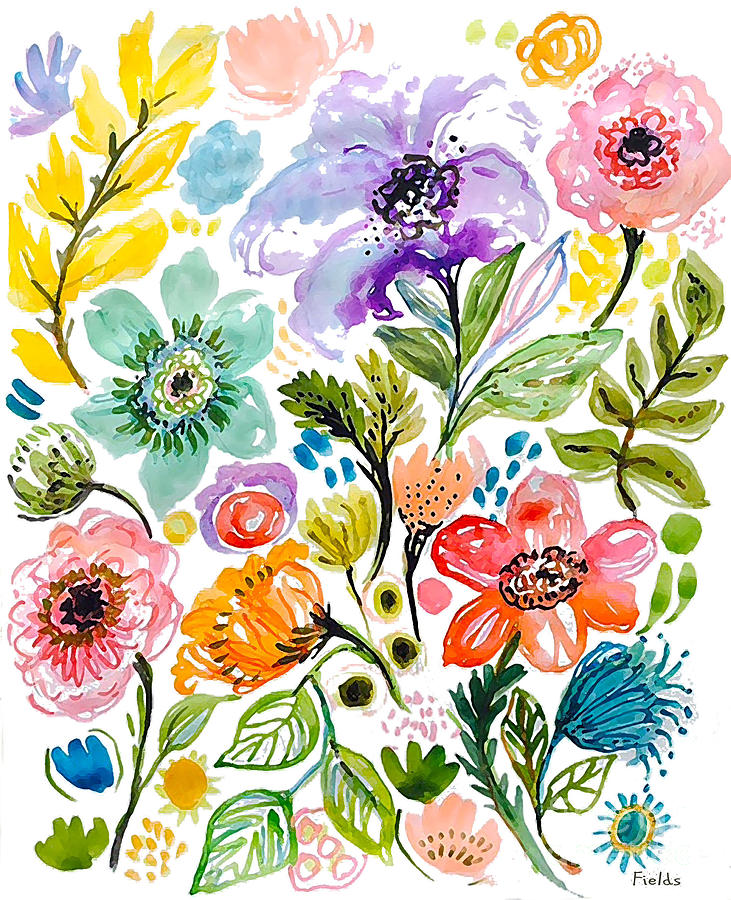 Beautiful Flowers Digital Art by Karen Fields