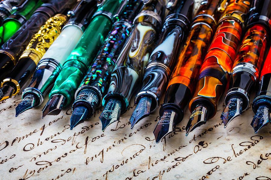 Beautiful Fountain Pens Photograph by Garry Gay