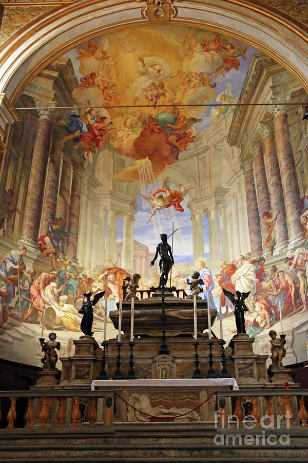 Beautiful Fresco in Santa Maria della Scala in Siena   1186 Photograph by Jack Schultz