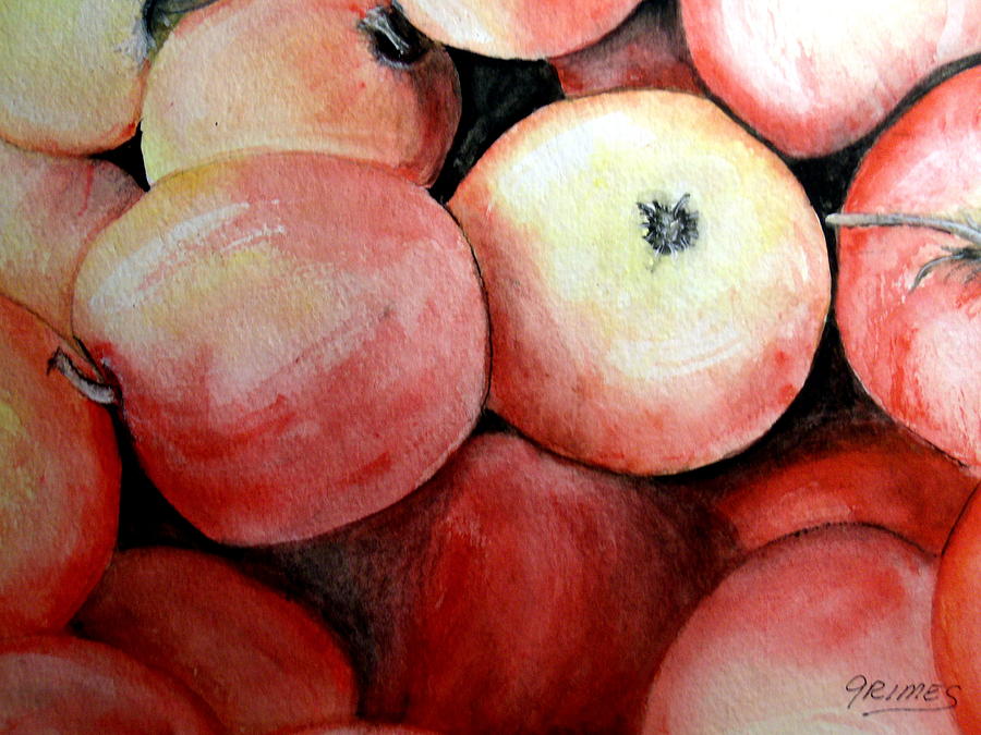 Beautiful Gala Apples Painting by Carol Grimes
