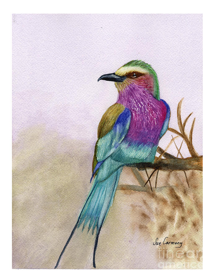 Beautiful Bird--Lilac Breasted Roller Painting by Sue Carmony