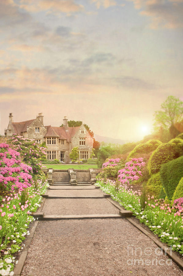 Beautiful House And Garden At Sunset Photograph by Lee Avison