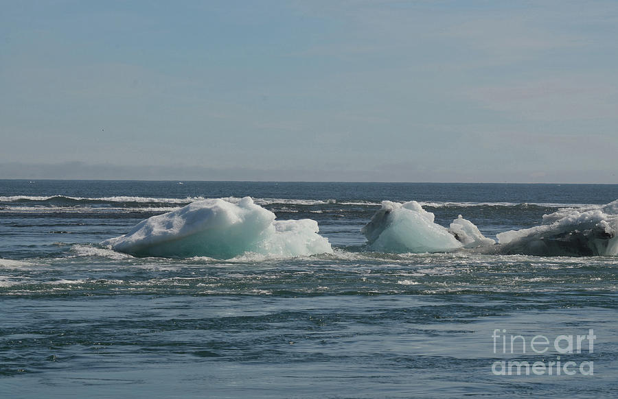 Beautiful icebergs floating in the vast waters of Iceland  Photograph by DejaVu Designs