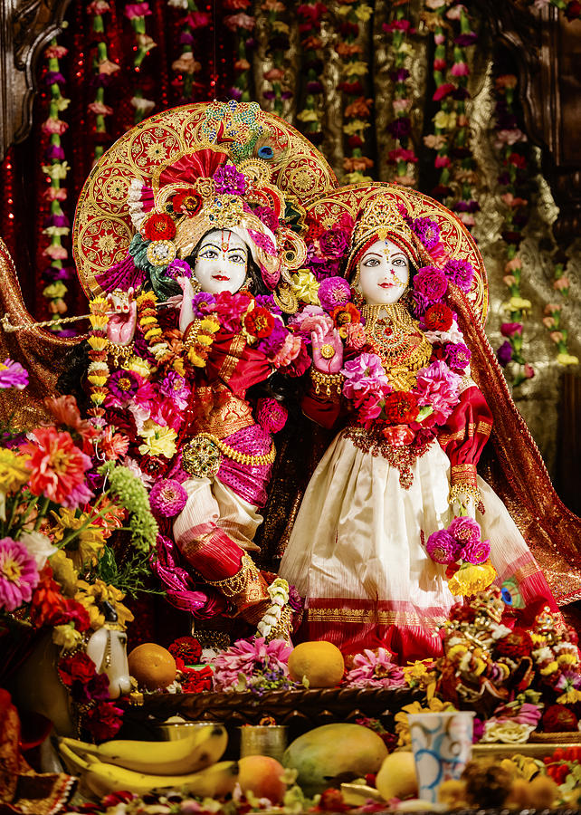 Beautiful image of Krishna and Radhe from Boise Hare Krishna Temple Photograph by Vishwanath Bhat