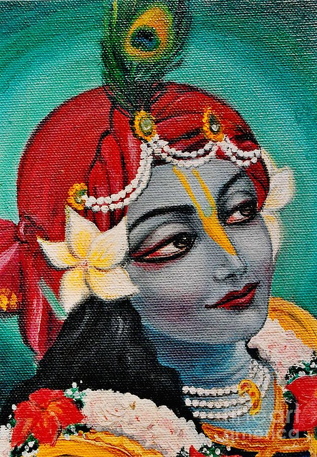 Beautiful Krishna Painting by Alexandra Bilbija