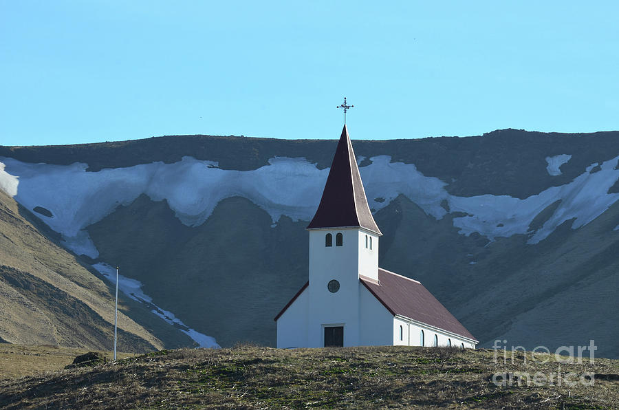 Beautiful Look at Small Vik Chapel in Iceland Photograph by DejaVu Designs