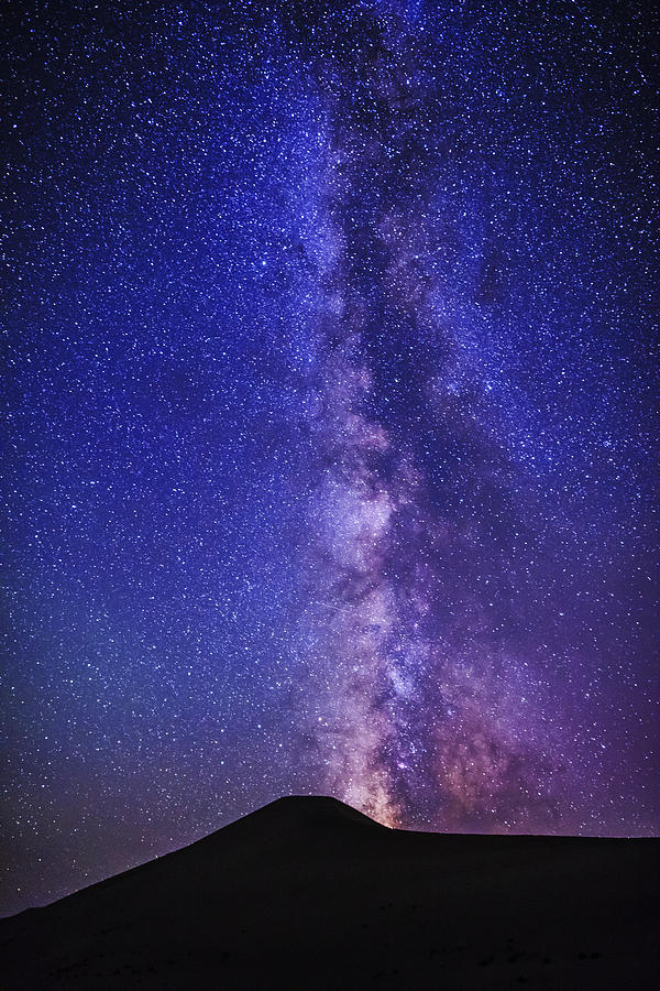 Beautiful Milky way over Sand dunes at Bruneau Dunes State Park Idaho Photograph by Vishwanath Bhat