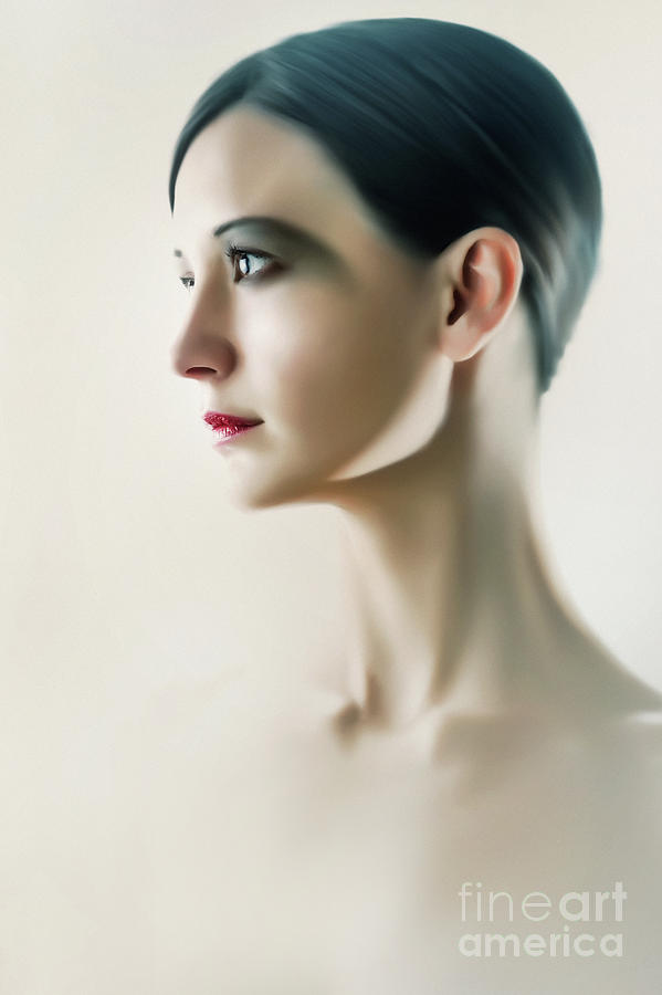 Beautiful Model HighKey Fashion Studio Portrait Photograph by Dimitar Hristov
