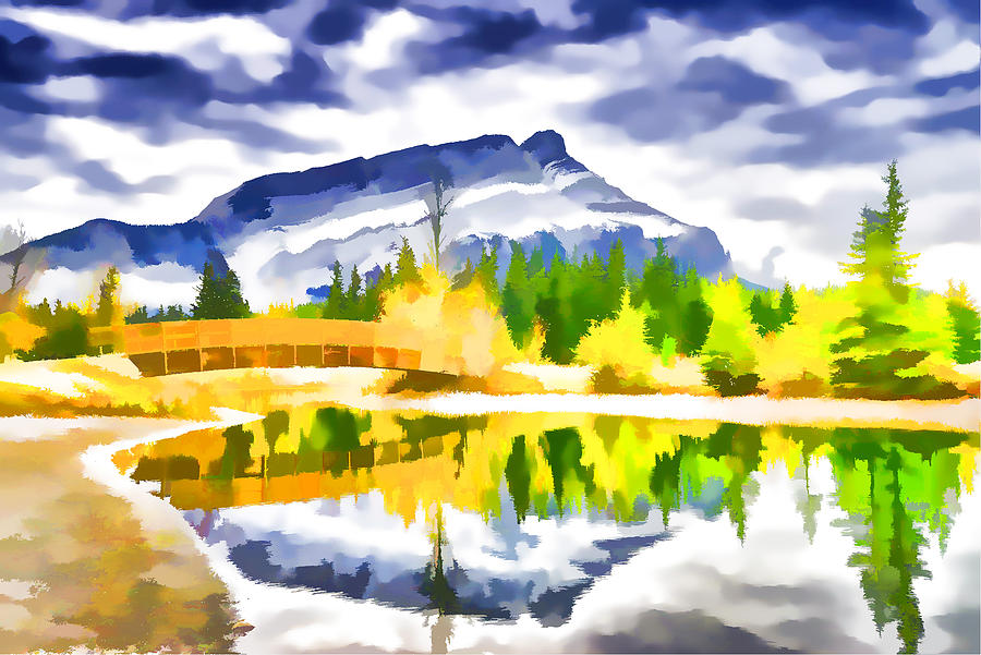 Beautiful Moraine Lake In Banff National Park 1 Painting by Jeelan Clark