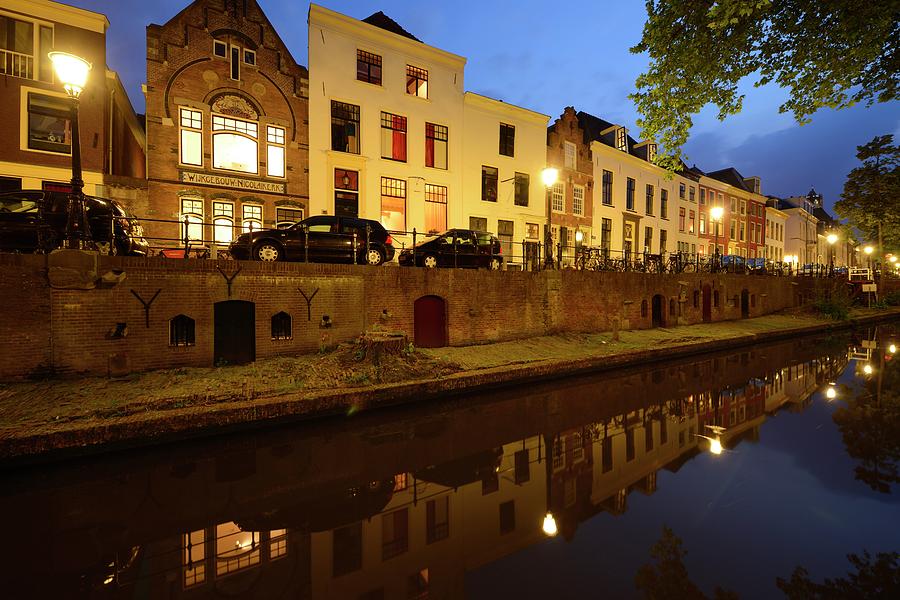 Beautiful new canal in Utrecht with canal houses 278 Photograph by Merijn Van der Vliet