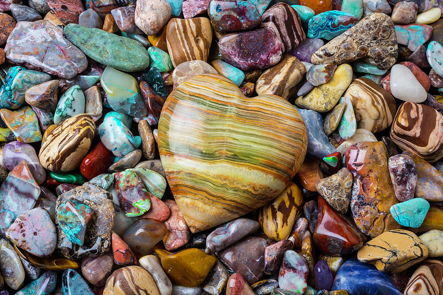 Beautiful Polished Colorful Stones Photograph by Garry Gay