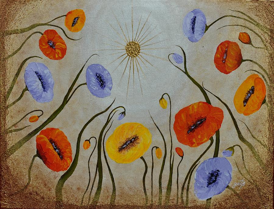 Beautiful Poppies original painting Painting by Georgeta  Blanaru