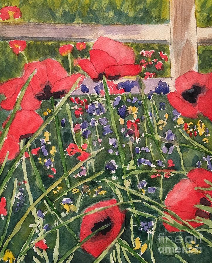 Beautiful Poppies Painting by Sue Carmony