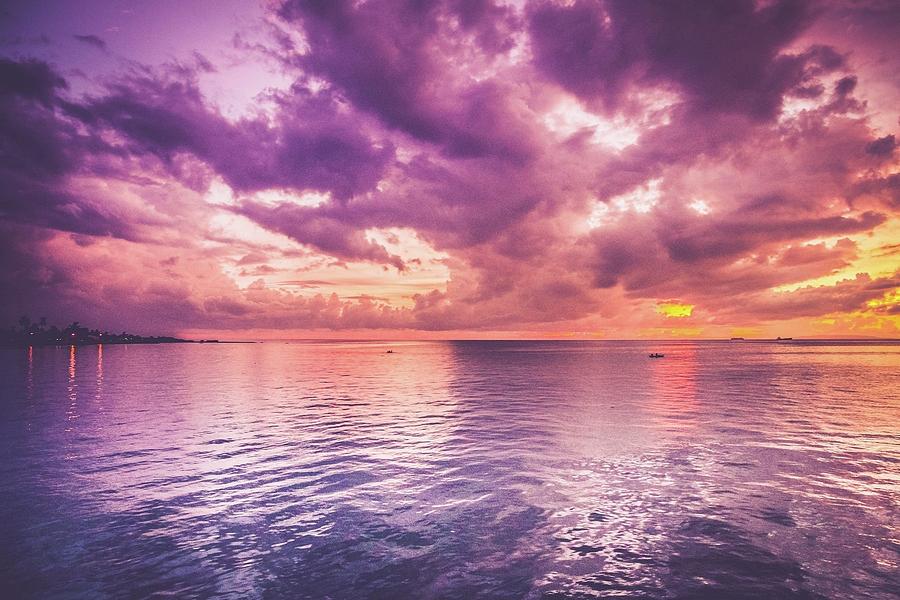 Beautiful Ppurple sunset at Cebu City, Philippines Photograph by ...