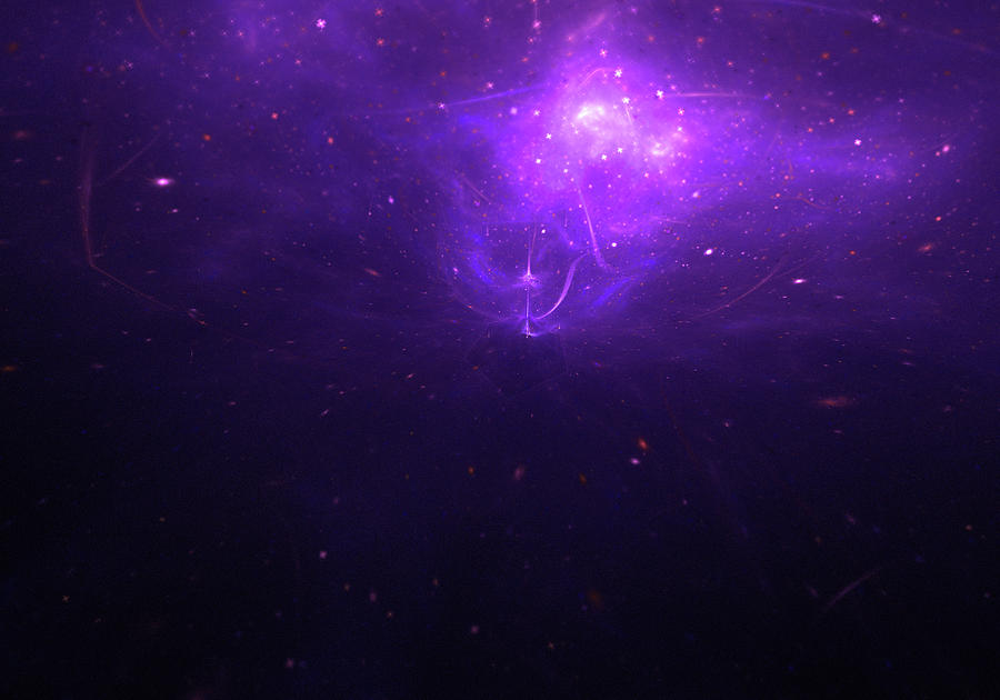 Beautiful Purple Sky Universe Background Digital Art By Starlinearts