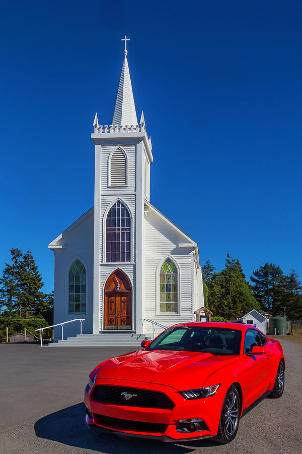 Beautiful Red Mustang  Photograph by Garry Gay