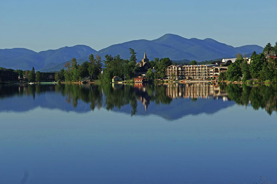 Beautiful Reflection In Mirror Lake Lake Placid Adirondacks Photograph ...