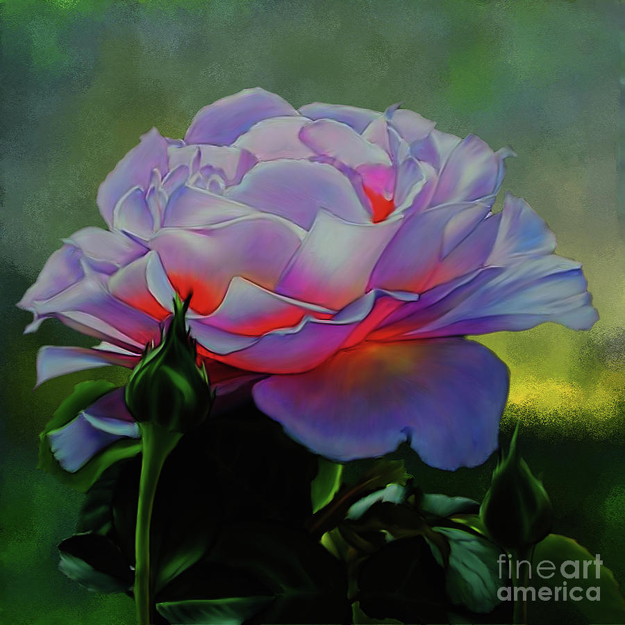 Beautiful Rose light 01 Painting by Gull G