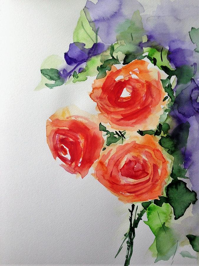 Beautiful Roses Painting by Britta Zehm