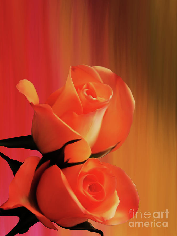 Nature Painting - Beautiful Roses  by Gull G