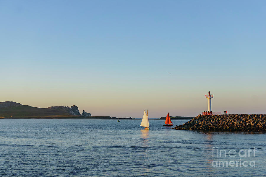 Beautiful Sailboat And Howth Lighthouse Photograph By Chon Kit Leong