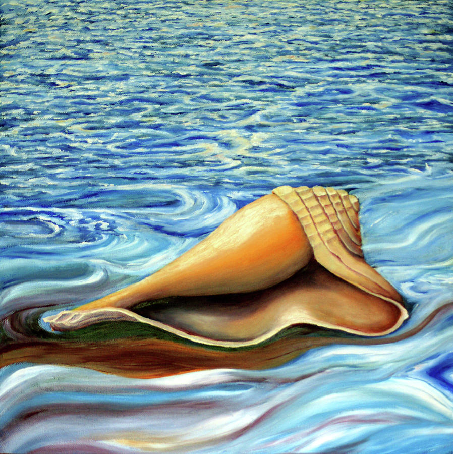 Beautiful Seashell Painting by Medea Ioseliani